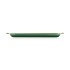 Le Creuset Traditional Cast Iron 32cm Rectangular Grill - Bamboo Green