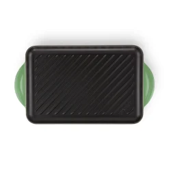 Le Creuset Traditional Cast Iron 32cm Rectangular Grill - Bamboo Green
