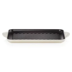 Le Creuset Traditional Cast Iron 32cm Rectangular Grill - Meringue
