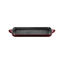 Le Creuset Traditional 32cm Cast Iron Rectangular Grill - Garnet