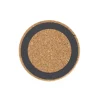 Liga Round Cork Coaster - Earth - Grey