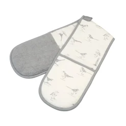 Mary Berry English Garden 100% Cotton Double Oven Gloves - Birds