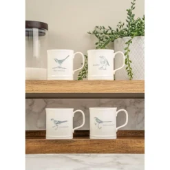 Mary Berry English Garden Birds Espresso Cups - Set of 4