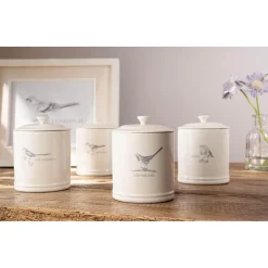 Mary Berry English Garden Tea Canister - Pied Wagtail
