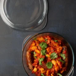 Mason Cash Classic Round Glass 1 Litre Casserole Dish with Lid