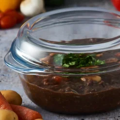 Mason Cash Classic Round Glass 2 Litre Casserole Dish with Lid