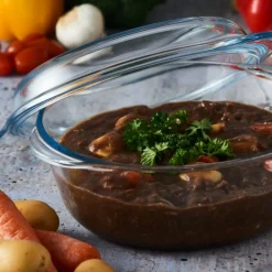 Mason Cash Classic Round Glass 2 Litre Casserole Dish with Lid