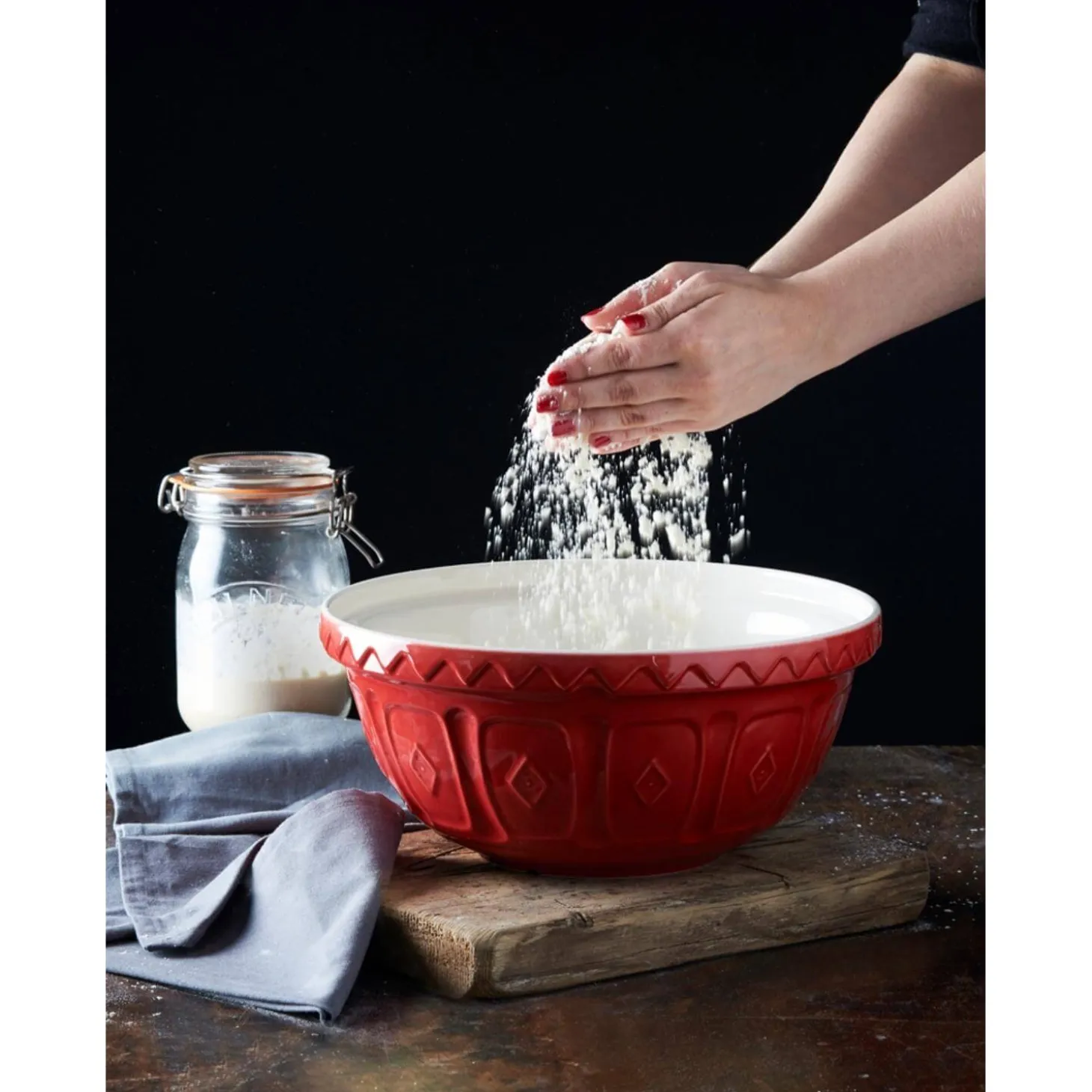 Mason Cash Colour Mix 26cm Stoneware Mixing Bowl - Red