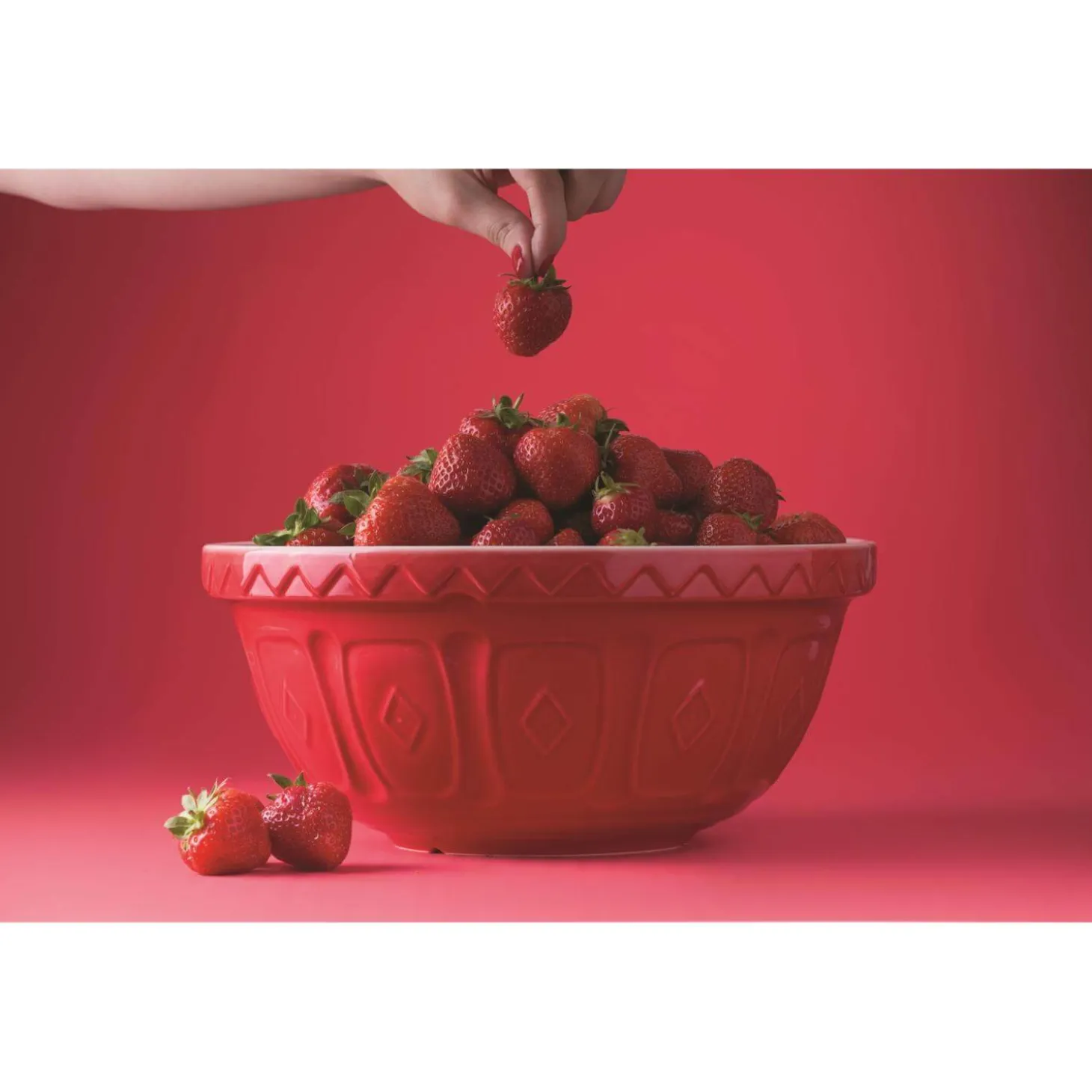 Mason Cash Colour Mix 26cm Stoneware Mixing Bowl - Red