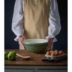 Mason Cash In The Forest 26cm Stoneware Mixing Bowl - Green, Owl