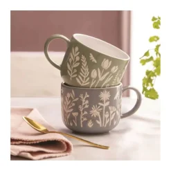 Mason Cash In The Meadow 400ml Tulip Mug - Green