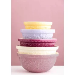 Mason Cash In The Meadow Rose 29cm Stoneware Mixing Bowl - Cream