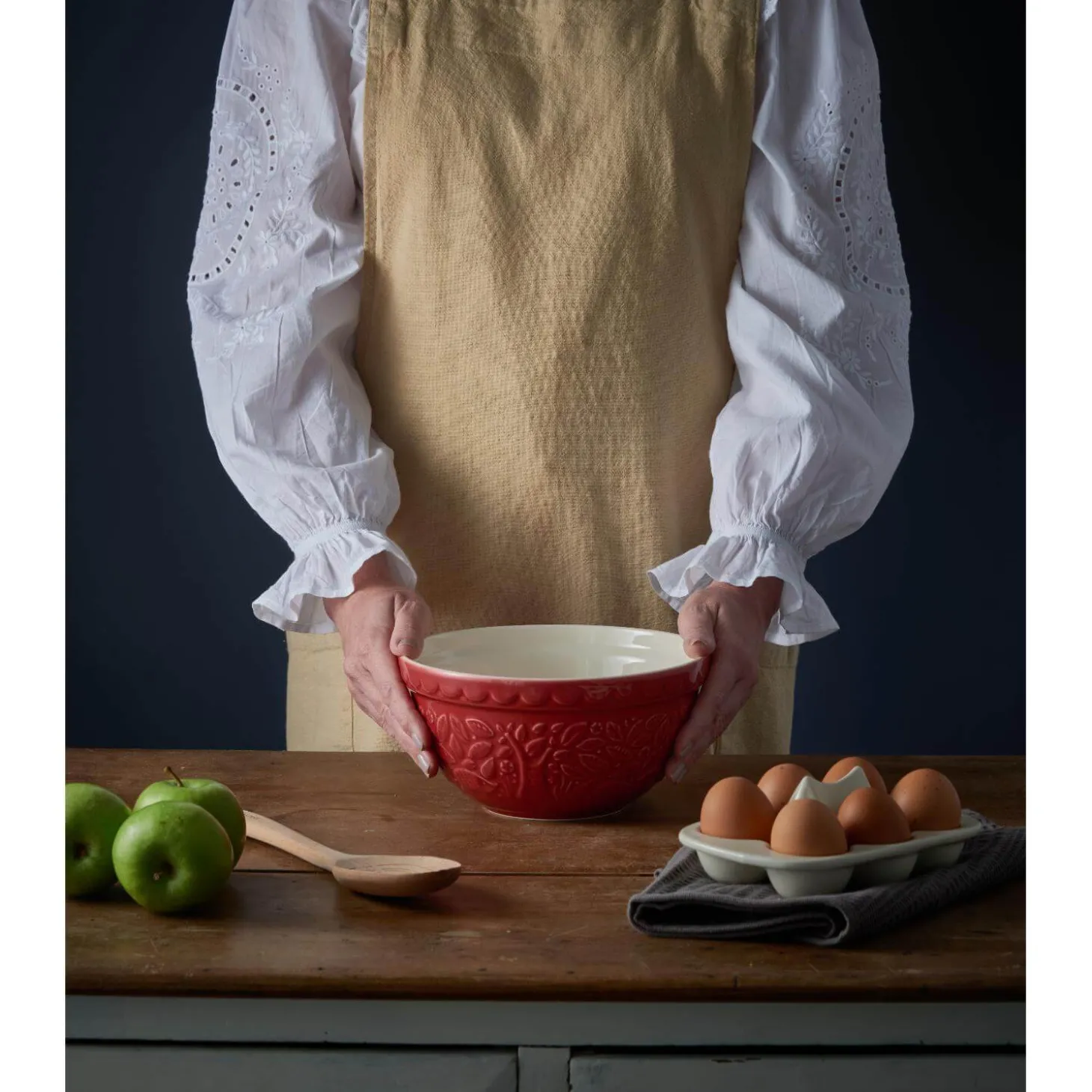 Mason Cash S36 16cm In The Meadow Pudding Bason - Deep Red