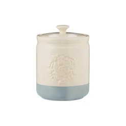 Mason Cash Stoneware Home To Roost 16cm x 11.5cm Storage Jar - Cream & Blue