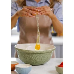 Mason Cash Stoneware Home To Roost S12 29cm Mixing Bowl - Green