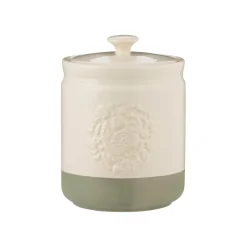 Mason Cash Stoneware Home To Roost 13cm x 19cm Large Storage Jar - Cream & Green