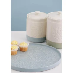 Mason Cash Stoneware Home To Roost 13cm x 19cm Large Storage Jar - Cream & Green