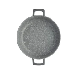 Masterclass Cast Aluminium 24cm Lightweight Round Casserole Dish - Black