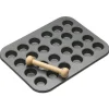 Masterclass Non-Stick Mini Tart Tin & Wooden Tool - 24 Hole