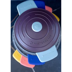 Masterclass 3-Piece Silicone Casserole Handle Grippers - Assorted Colours