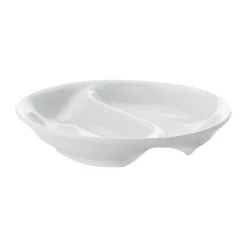 Maxwell & Williams White Basics Round Divided Sauce Dish - 10cm