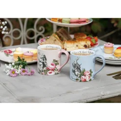 Mikasa V&A Alice In Wonderland His & Hers Bone China Mugs