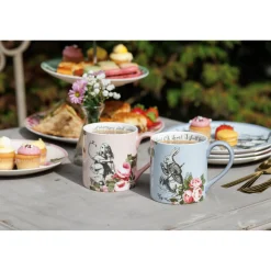 Mikasa V&A Alice In Wonderland His & Hers Bone China Mugs