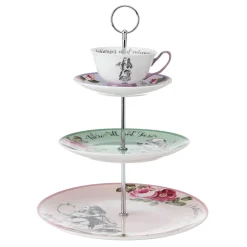 Mikasa V&A Alice In Wonderland Bone China 3-Tier Cake Stand