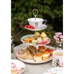 Mikasa V&A Alice In Wonderland Bone China 3-Tier Cake Stand