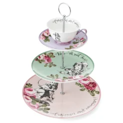 Mikasa V&A Alice In Wonderland Bone China 3-Tier Cake Stand