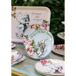 Mikasa V&A Alice In Wonderland Bone China Side Plates - Set Of 4