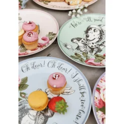 Mikasa V&A Alice In Wonderland Bone China Side Plates - Set Of 4