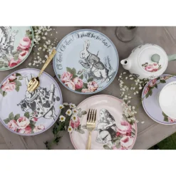 Mikasa V&A Alice In Wonderland Bone China Side Plates - Set Of 4