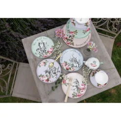 Mikasa V&A Alice In Wonderland Bone China Side Plates - Set Of 4