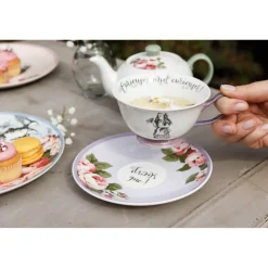Mikasa V&A Alice In Wonderland Bone China Tea Cup & Saucer Set