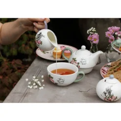 Mikasa V&A Alice In Wonderland Bone China Sugar Bowl & Creamer Set