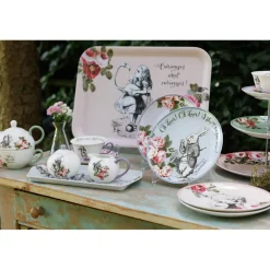 Mikasa V&A Alice In Wonderland Bone China Sugar Bowl & Creamer Set