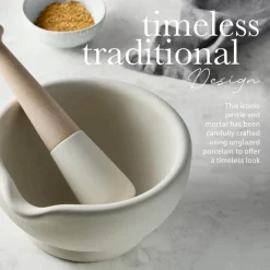Milton Brooks Porcelain 946ml Mortar & Pestle - Size 6