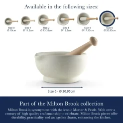 Milton Brooks Porcelain 946ml Mortar & Pestle - Size 6