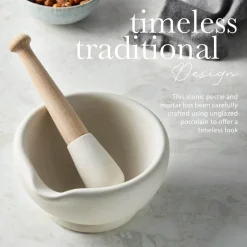 Milton Brooks Porcelain 600ml Mortar & Pestle - Size 4