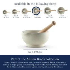 Milton Brooks Porcelain 600ml Mortar & Pestle - Size 4