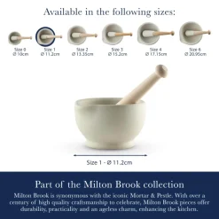 Milton Brooks Porcelain 207ml Mortar & Pestle - Size 1