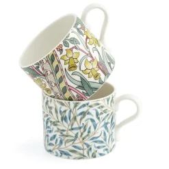 Morris & Co 2 Piece 340ml Porcelain Mug Set - Daffodil & Willow Bough