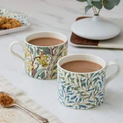 Morris & Co 2 Piece 340ml Porcelain Mug Set - Daffodil & Willow Bough