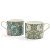 Morris & Co 2 Piece 340ml Porcelain Mug Set - Seaweed & Pimpernel