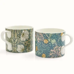 Morris & Co 2 Piece 340ml Porcelain Mug Set - Seaweed & Pimpernel