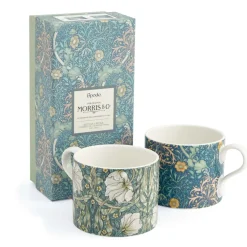 Morris & Co 2 Piece 340ml Porcelain Mug Set - Seaweed & Pimpernel