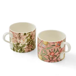 Morris & Co 2 Piece 340ml Porcelain Mug Set - Fruit & Honeysuckle