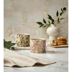 Morris & Co 2 Piece 340ml Porcelain Mug Set - Fruit & Honeysuckle