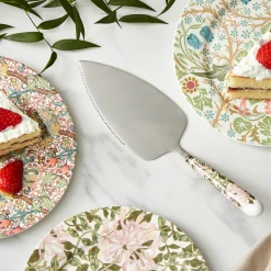 Morris & Co Cake Slice With Porcelain Handle - Honeysuckle